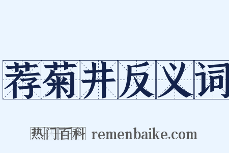 荐菊井反义词是什么意思的图片